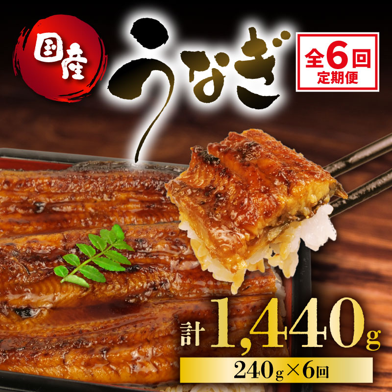 【ふるさと納税】 定期便 全6回 うなぎ 国産 蒲焼 120g × 2尾 計1440g 鰻 ウナギ 土用 丑の日 JAS認定 活鰻 レンチン 簡単 ギフト 贈答 冷凍 養殖 真空パック レンジ 調理 湯煎 まとめ買い 国内産 鰻重 うな重 蒲焼き 美味しい 高級 グルメ 藤枝市 静岡県