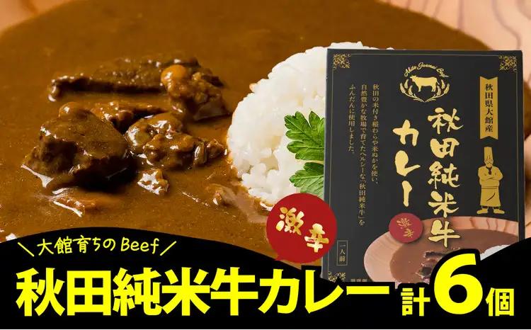 125P2901 秋田純米牛カレー6個入り【東日本物産 】