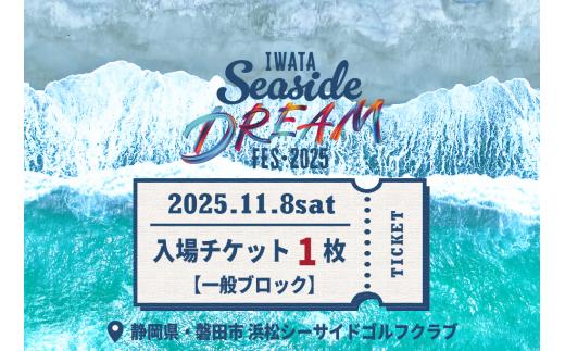 11月8日（土）Iwata Seaside DREAM Fes 2025一般ブロック入場チケット引換券1枚【1630114】
