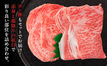 松阪牛 しゃぶしゃぶ用 紅白セット 京ぽん付き 松阪牛【600g】【冷凍】