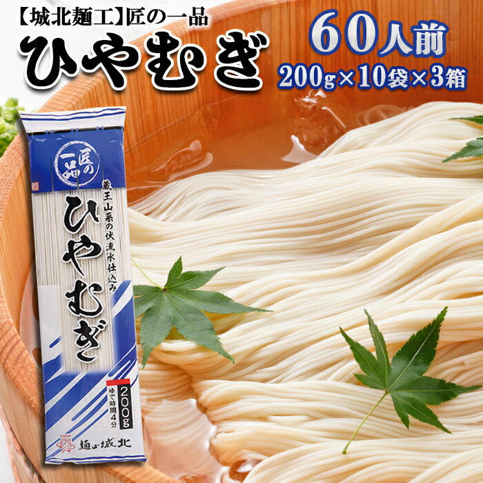 【ふるさと納税】【城北麺工】夏季限定！匠の一品 ひやむぎ 60人前 FZ22-330