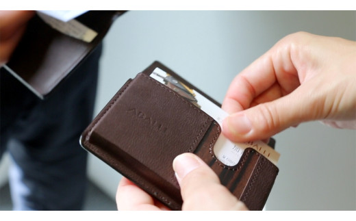 【こだわりの革アイテム】名刺ケース 　コードバン仕様（濃チョコ）1087035　革製品 レザー 名刺入れ