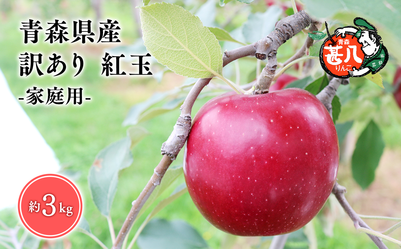 １０月発送　訳あり　家庭用　甚八りんご紅玉３kg　【マルジンサンアップル　10月　青森県産　平川市　りんご　紅玉　3kg　訳あり　家庭用】