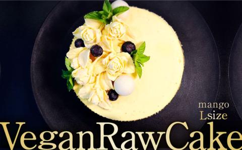 植物性100％ Vegan Raw Cake Mango（マンゴー／Lサイズ）☆お砂糖・小麦粉・乳製品不使用のスイーツ Dondonyokunaru/吉野ヶ里町 [FCF045]