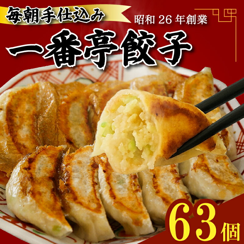 【ふるさと納税】 餃子 冷凍餃子 63個 21個入り× 3箱 手作り 老舗 一番亭 モチモチ 皮 野菜 豚肉 晩ごはん 家族 お裾分け 弁当 惣菜 お取り寄せ 家庭用 冷凍食品 中華 夕食 餃子パーティー 冷凍 ギョウザ ぎょうざ うまみ 贅沢 自社製 水餃子 焼き餃子 三島市 静岡県