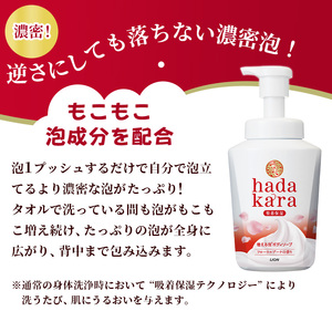 hadakara（ハダカラ）オリジナルセット 泡タイプ《本体×2本、つめかえ用×6袋》[ ライオン LION ボディソープ ]