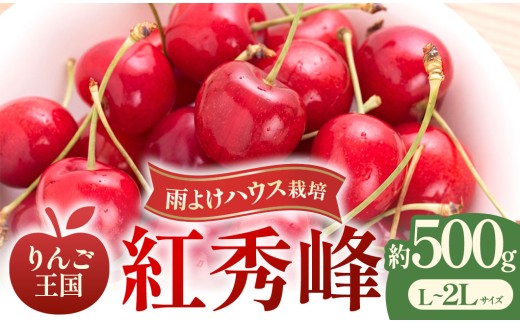 さくらんぼ【紅秀峰】約500ｇ（L～２Lサイズ）バラ詰め【2026年産・先行予約】★2026年6月下旬～7月中旬頃にかけて順次発送予定★青森県三戸町産 AK-26-082