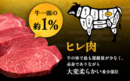 【全5回定期便】博多和牛 厚切り ヒレ ステーキ 200g × 3枚 桂川町/久田精肉店[ADBM106]
