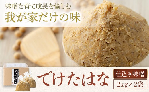 
AS-130 育てる麦味噌 ｢でけたはな｣ 計4kg(2kg×2)
