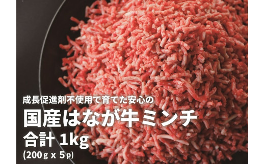 
はなが牛　ミンチ　1㎏　（200gｘ5p）
