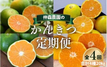 みかん 定期便 4回 計20kg【超極早生温州・極早生温州・由良早生・早生温州】みかん【nkmr-tkb0004】