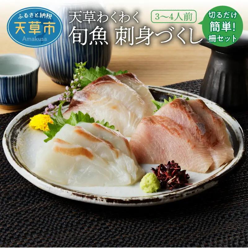 S059-013A_天草わくわく旬魚刺身づくし（さく）3～4人前
