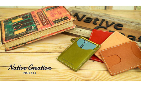 Native Creation カードケース NC3744 全8色 栃木レザー【納期1～3カ月】 雑貨 日用品 ファッション小物  【RED】