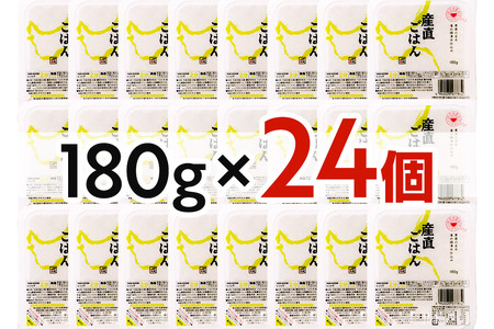 先行予約！ 産直ごはん 秋田県男鹿市産米 パックごはん 180g×24個 米 お米 男鹿市 災害時 保存食