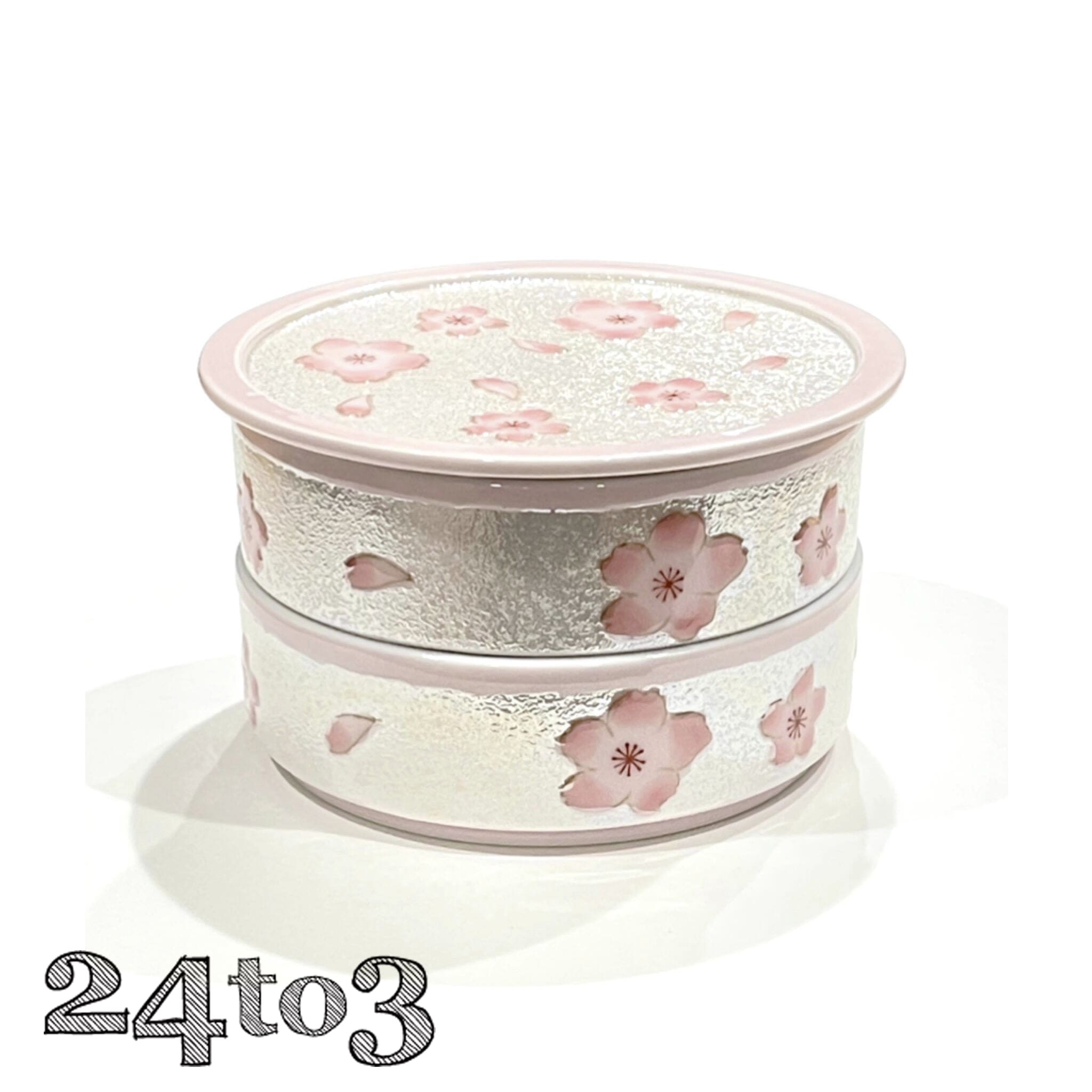 【ふるさと納税】有田焼 虹彩桜二段重 24to3 西富陶磁器 春の器 A55-70