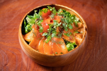 《スモークサーモン3種セット》計480g (紅鮭･トラウト･アトラン 各160g×2)【Kaori-薫】[1153]