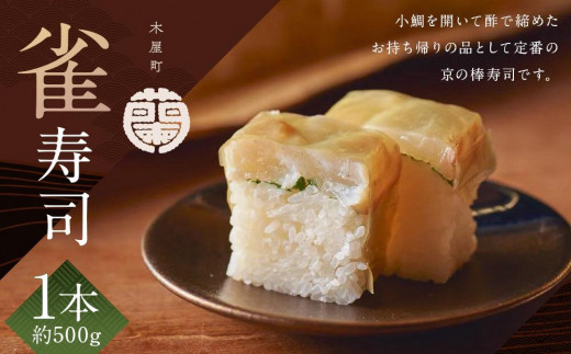 
                  【木屋町 蘭】雀（鯛）寿司 1本
                