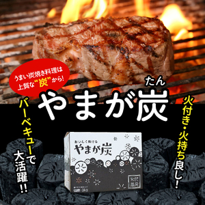 やまが炭1.2kg 米沢産 なら炭1.2kg/箱×1箱 炭 黒炭 切炭 アウトドア キャンプ