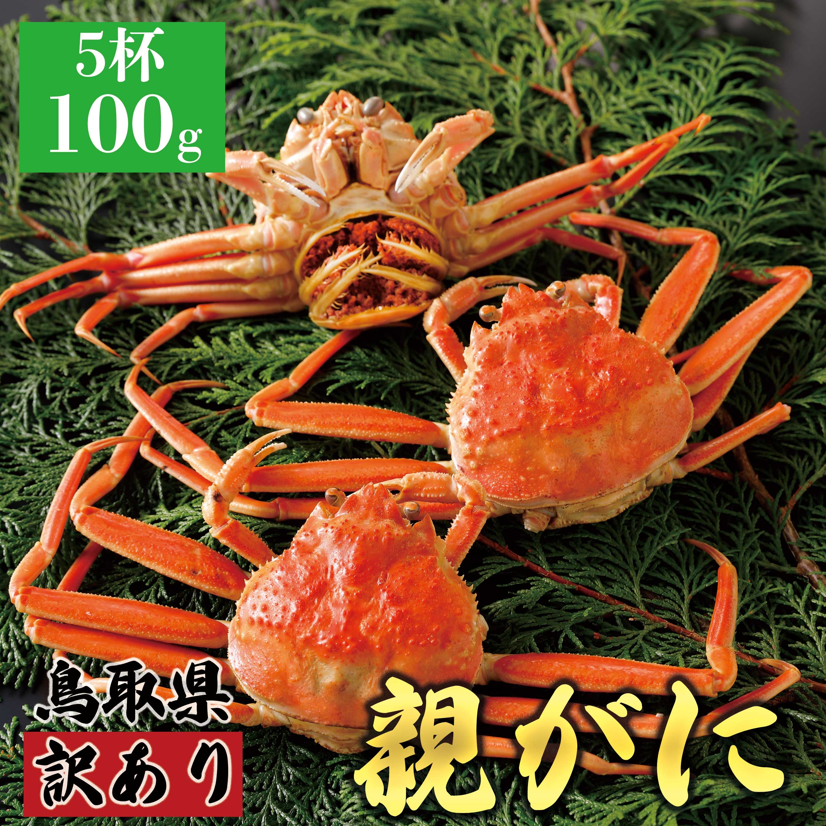 
            【ボイル】訳あり親ガニ(セコガニ) 100g　5杯
          