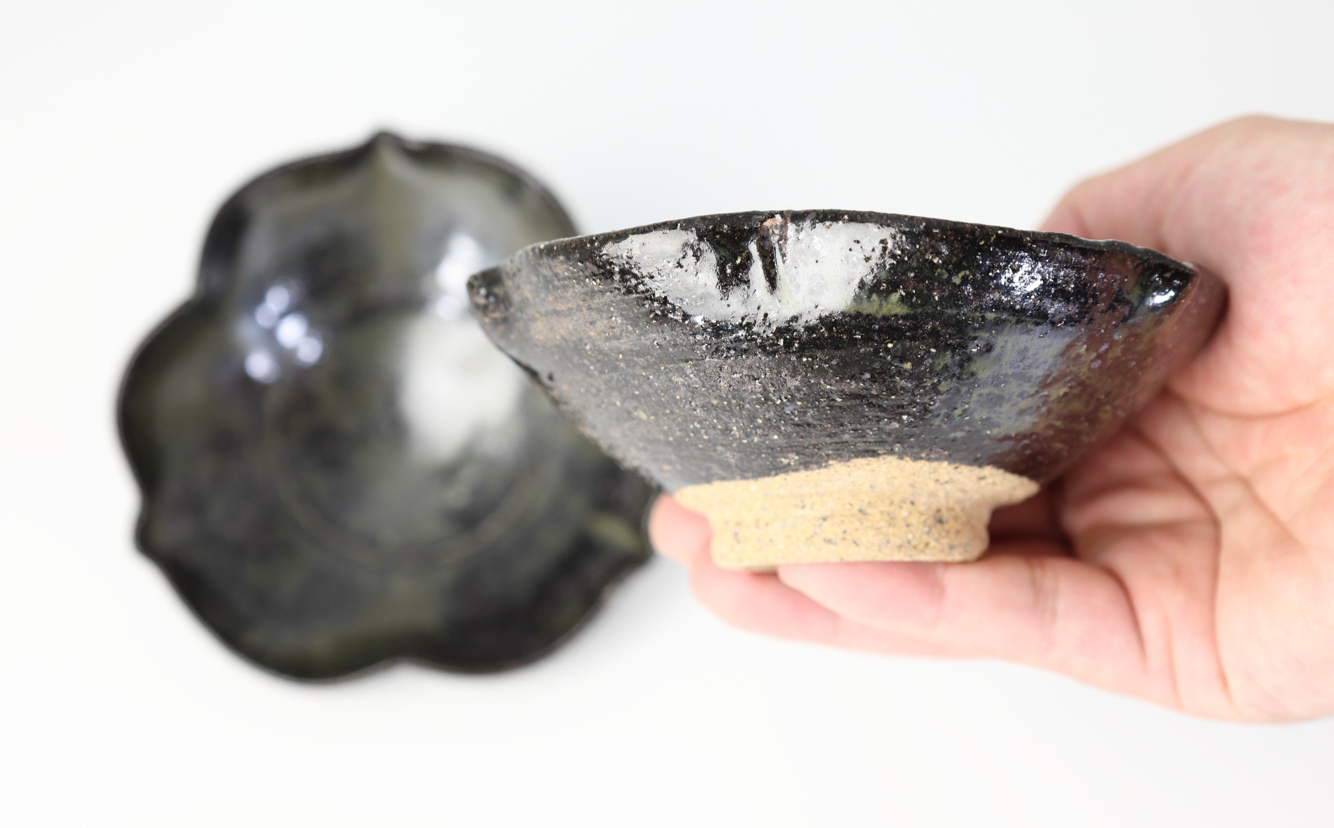 王天家窯 唐津焼 輪花向付(小) 2客