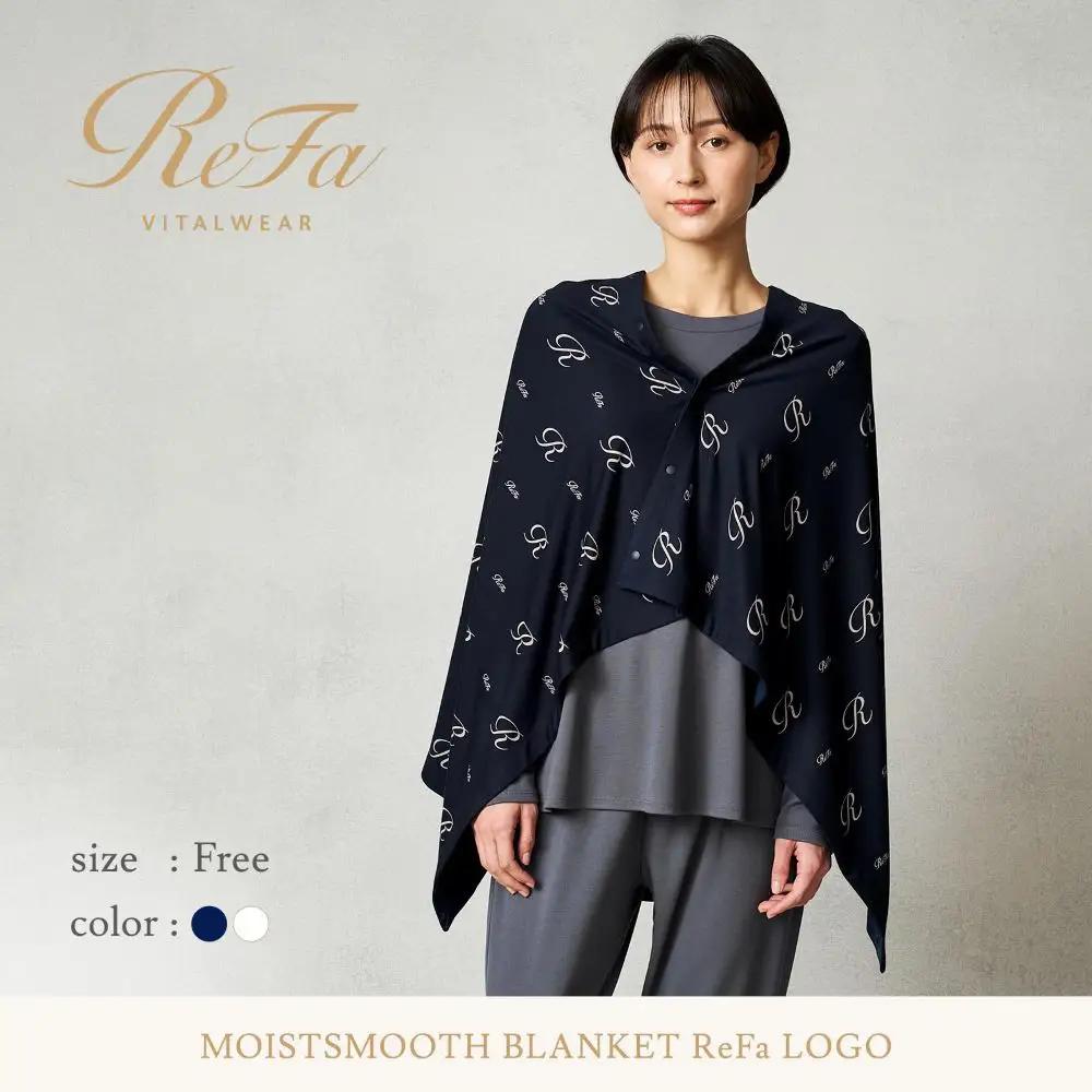 【ネイビー】リファ バイタルテック モイストスムース ブランケット ReFaロゴ