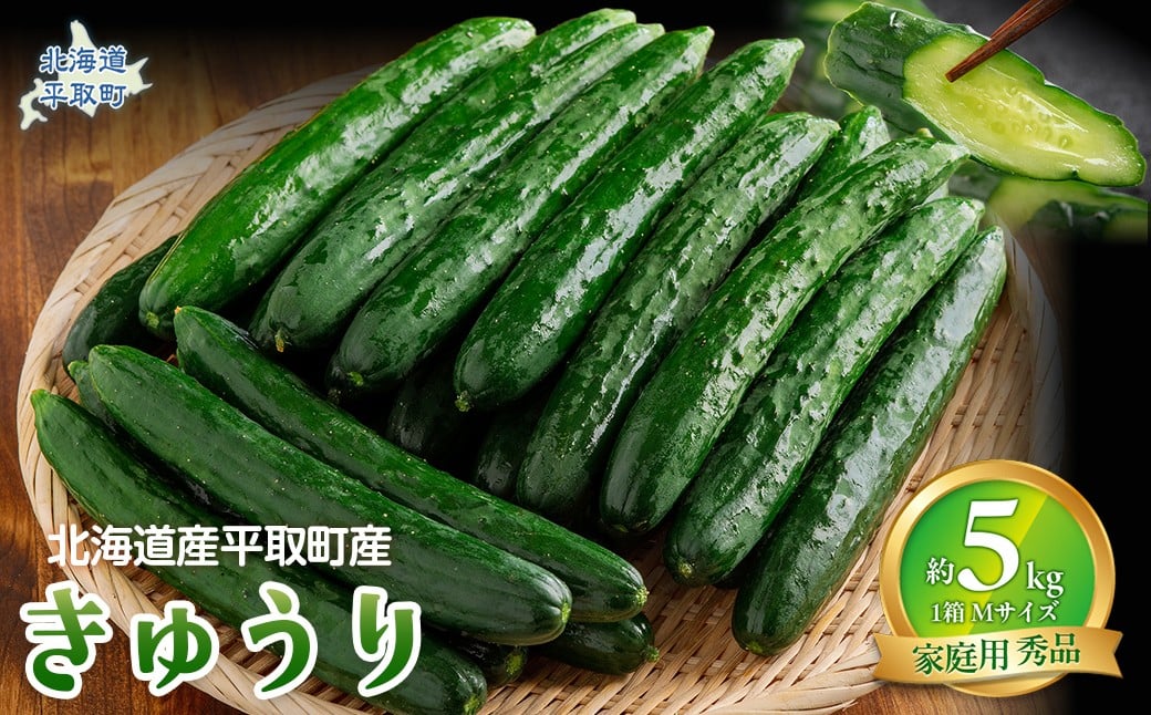 
                  【先行予約/8月以降発送】【家庭用】【北海道平取町産】秀品 キュウリ１箱Мサイズ５kg【 ふるさと納税 人気 おすすめ ランキング きゅうり キュウリ 胡瓜 秀品 サラダ 漬物 野菜 産地直送 北海道産 北海道 平取町 送料無料  】 BRTO004
                