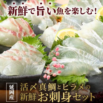 ふるさと納税 延岡市 豪華白身の饗宴!延岡産活〆真鯛とヒラメの新鮮お刺身セット