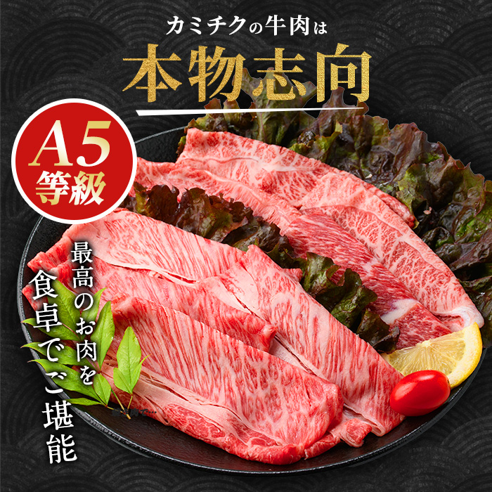 A5等級鹿児島県産黒毛和牛2種のスライスセット400g(カミチク/A-409)