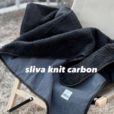 ふるさと納税 上牧町 alberton社赤外線を吸収して発熱するsliva knitわんにゃんブランケット カーボン