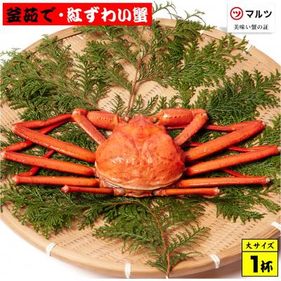 ふるさと納税 米子市 蟹屋の釜茹で紅ずわい蟹(大)500〜600g×1杯