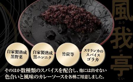 風我亭の横浜開港黒カレーと黒米の詰め合わせ　4パック【辛口2個、中辛1個、甘口1個】 AMK0003VC10