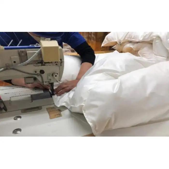 羽毛 布団 岡山市で作られた 羽毛合い掛け ふとん 柄お任せ アップサイクルダウン 85％ シングルサイズ 寝具：ブルー系 | 布団 ふとん