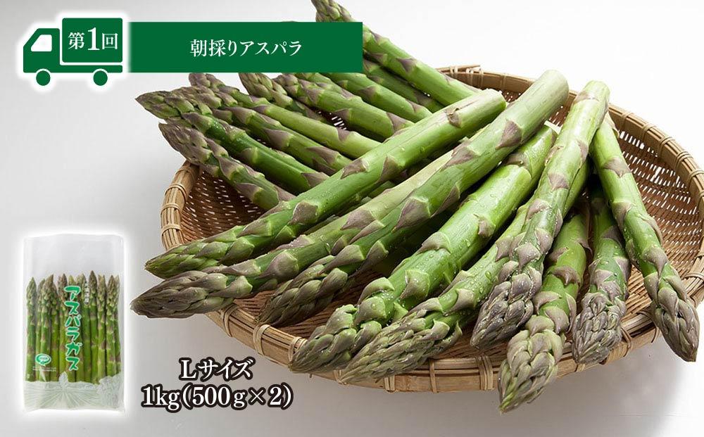 令和6年6月発送開始　かに太郎定期便Cセット（アスパラ、赤肉メロン、ライオンコーン）