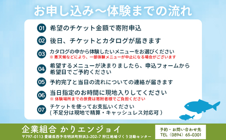 ＜狩江地区田舎暮らし体験チケット（3,000円分）＞ 田舎 体験 自然 旅 旅行 トラベル 観光 レジャー アウトドア アクティビティ Eバイク 家業体験 収穫 漁業 農業 料理体験 郷土料理 特産品