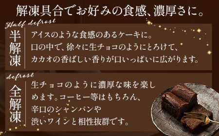 チョコ スイーツ デザート Patisserie和み 濃厚ガトーショコラ 2本セット 180g×2本《30日以内に出荷予定(土日祝除く)》福岡県    チョコ お菓子 ケーキ 焼き菓子 冷凍