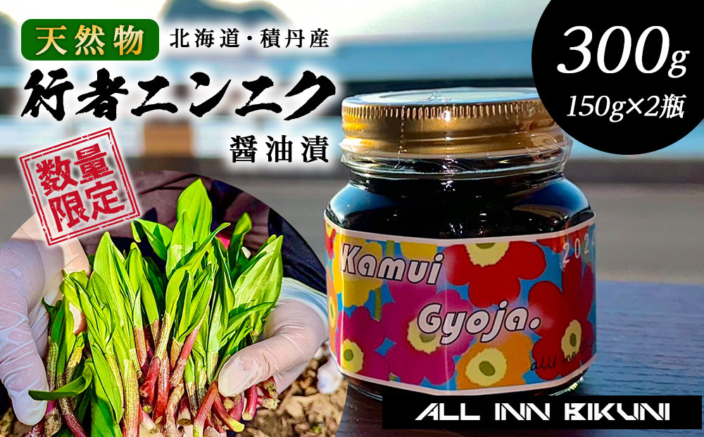 
            天然物！！ 積丹産 行者ニンニク 醤油漬け 150g×2 アイヌネギ 山菜 積丹 北海道 天然 カムイ ギョウジャ 瓶
          
