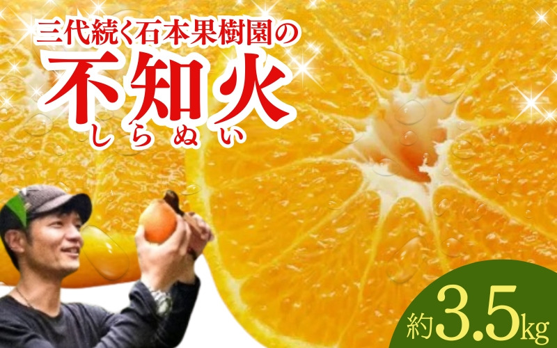 【先行予約】石本果樹園の美味しい 不知火 約3.5kg 約8～12玉前後【2027年2月初旬から2月下旬までに順次発送予定】 / みかん フルーツ くだもの 果物 デコポン 不知火【min002B】