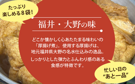 【福井・大野の味】厚揚げの煮物 1個（真空)×8袋  [A-054042]