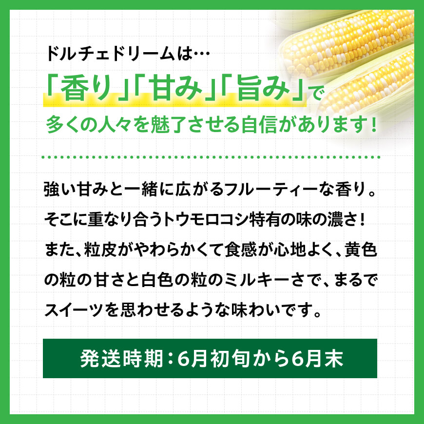 【令和6年産】宮崎県産スイートコーン「長友農園産ドルチェドリーム」5kg【 とうもろこし コーン とうきび 野菜 】