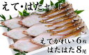 【ふるさと納税】【 えてかれい・はたはたセット エテカレイ6枚 ハタハタ8尾 冷凍】発送目安：入金確認後、順次発送 一夜干し 伝統の「まぶり塩」製法で丁寧に仕上げたハタハタと手作業で作った人気のエテカレイ 自慢の逸品 大人気 香美町 香住 柴山 山陰 蔵平水産 08-01