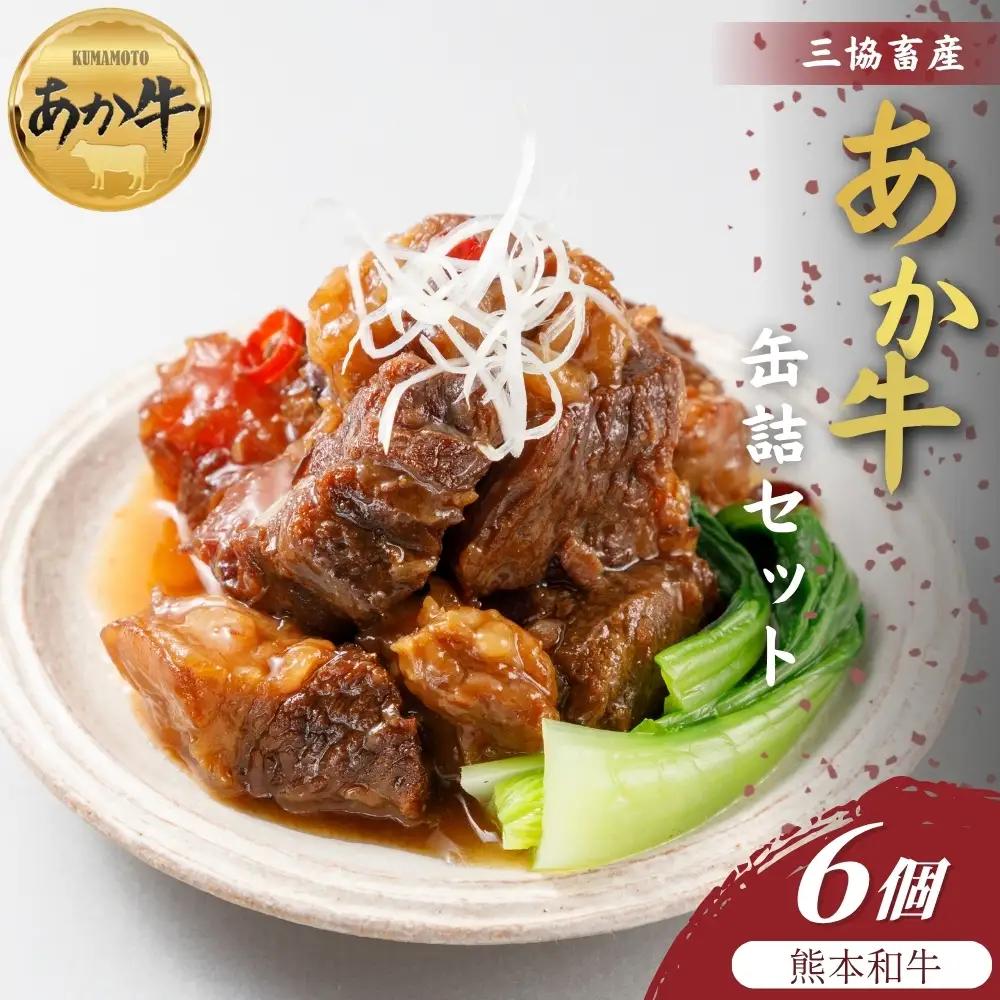 【三協畜産】熊本和牛あか牛缶詰 6個セット あか牛ビーフシチュー あか牛和風角煮 国産 簡単 お取り寄せ お土産 ギフト 贈り物 贈答用 豪華 おかず 簡単 手軽 贅沢 ご褒美 お祝い 人気 晩ご飯 熊本県 阿蘇市