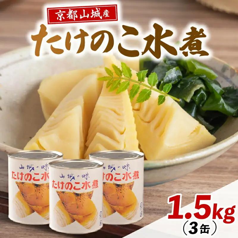 白子筍 水煮 1.5kg (500g×3)  缶詰 京たけのこ たけのこ水煮 井手町