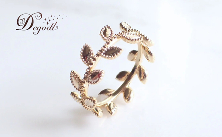 Degodd デゴッド リーフデザインリング 13号 15号 リング 指輪 アクセサリー レディースアクセサリー ギフト クリスマス プレゼント 記念日 ご褒美 13号