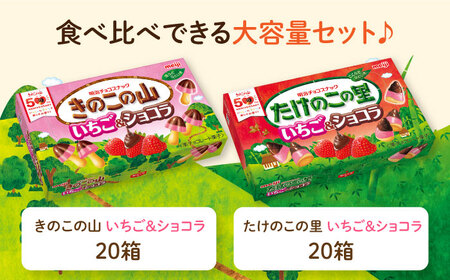 きのこの山 たけのこの里 いちご＆ショコラ 各20箱[AOAA068]ショコラ