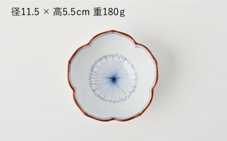 【波佐見焼】桔梗絵 桔梗型 小鉢 5個セット 食器 皿 【福田陶器店】 [PA239]  波佐見焼