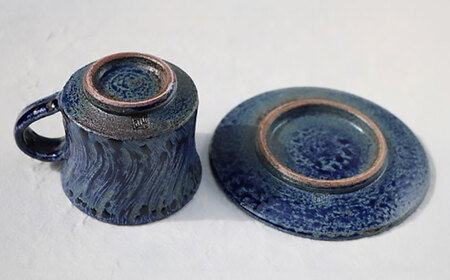 丸田宣政窯 波刷毛目コーヒー碗 [UBJ006] コーヒーカップ