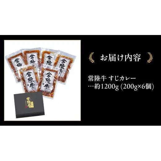 常陸牛 すじカレー 200g ×6 【茨城県共通返礼品】 