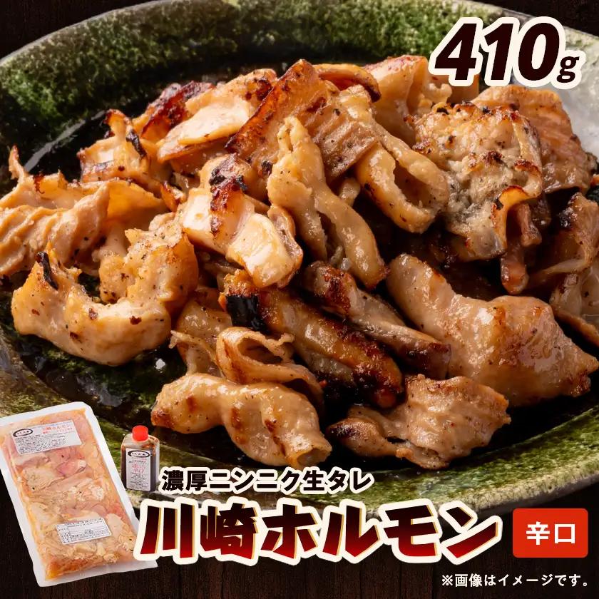 川崎ホルモン 2～3人前 410g (濃厚ニンニク生タレ『辛口』80cc付き)【配送不可地域：離島】【1737163】