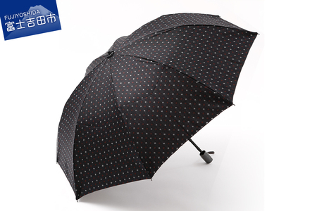 ネクタイ柄 紳士 折りたたみ傘 晴雨兼用傘 ネイビー×エンジ UVカット 