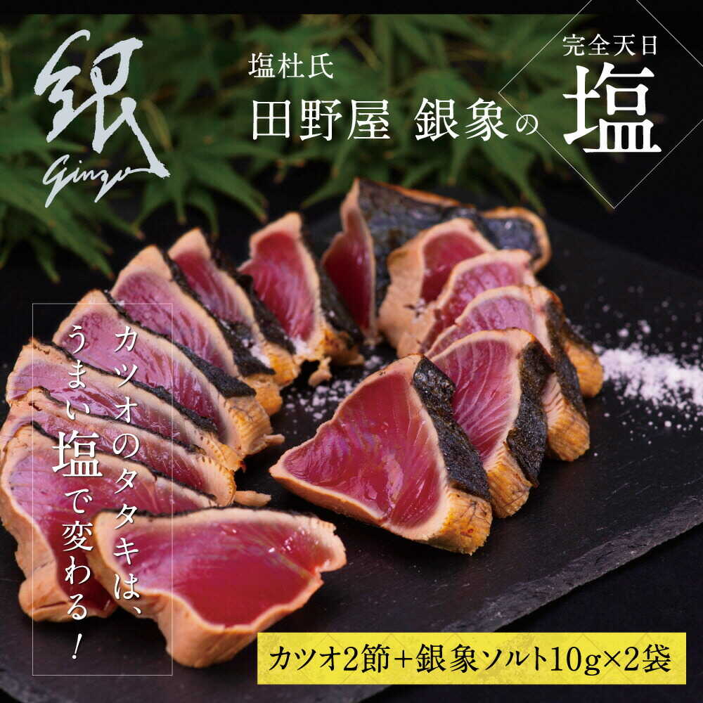【ふるさと納税】かつおのたたき 土佐厳選1本釣りわら焼き「田野屋銀象シリーズ 極カツオのタタキ（6〜7人前）完全天日塩付（田野屋銀象ソルト） かつおのたたき 藁焼き カツオ 鰹 高知県土佐市/株式会社LATERAL[BQAU001]
